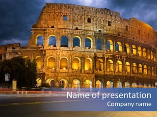 Caesar Architecture Landmark PowerPoint Template