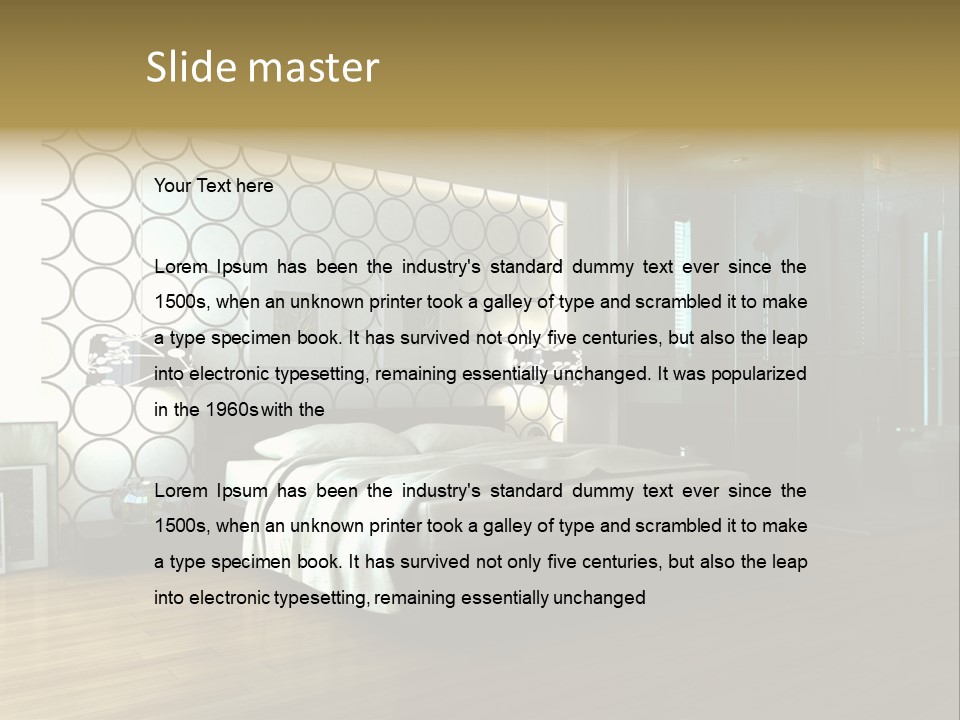 Space Interior Picture PowerPoint Template