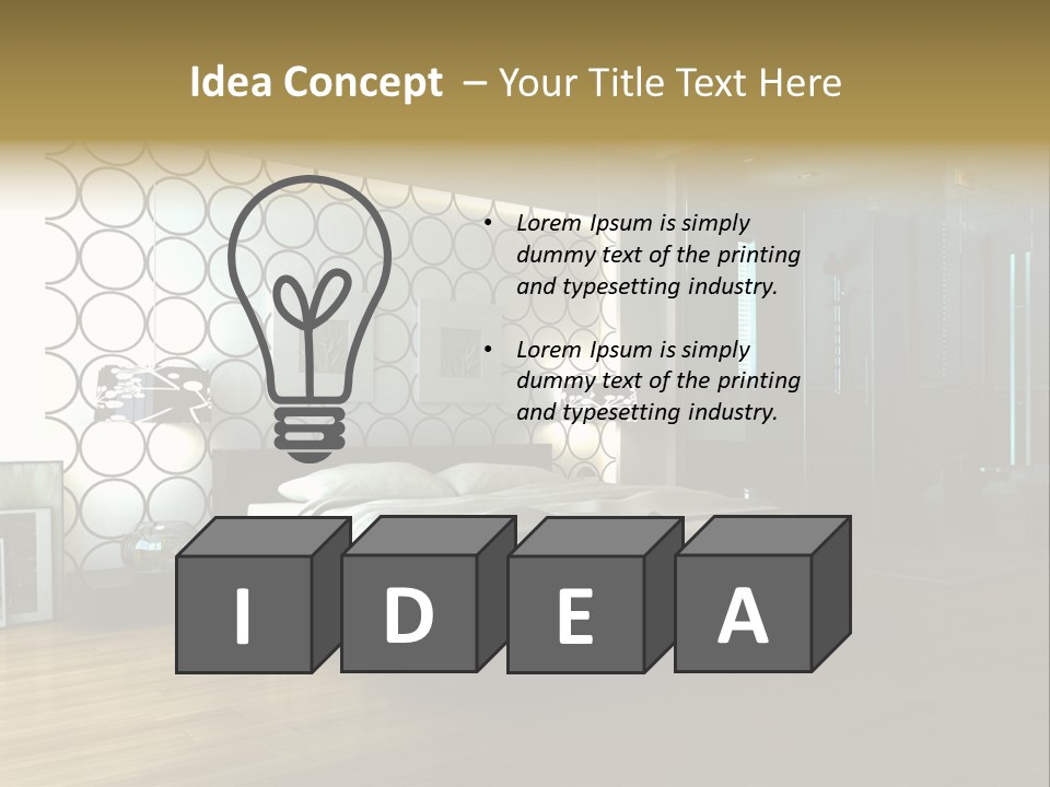 Space Interior Picture PowerPoint Template