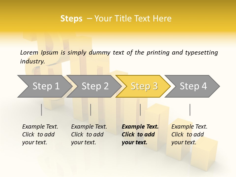 Growth Golden Gain PowerPoint Template