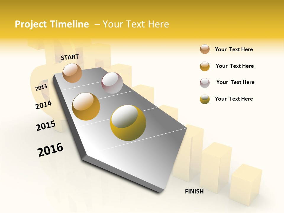 Growth Golden Gain PowerPoint Template