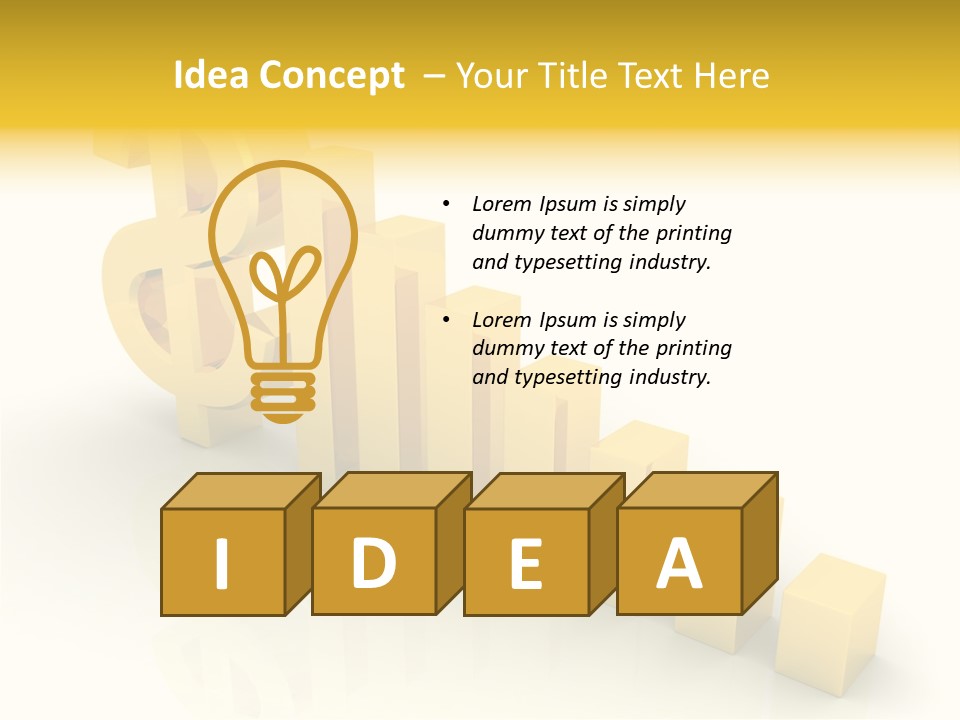Growth Golden Gain PowerPoint Template