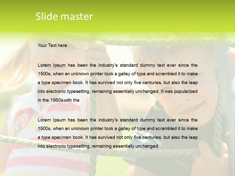 Male Activity Posing PowerPoint Template