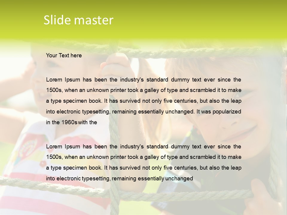 Love Childhood Toddler PowerPoint Template