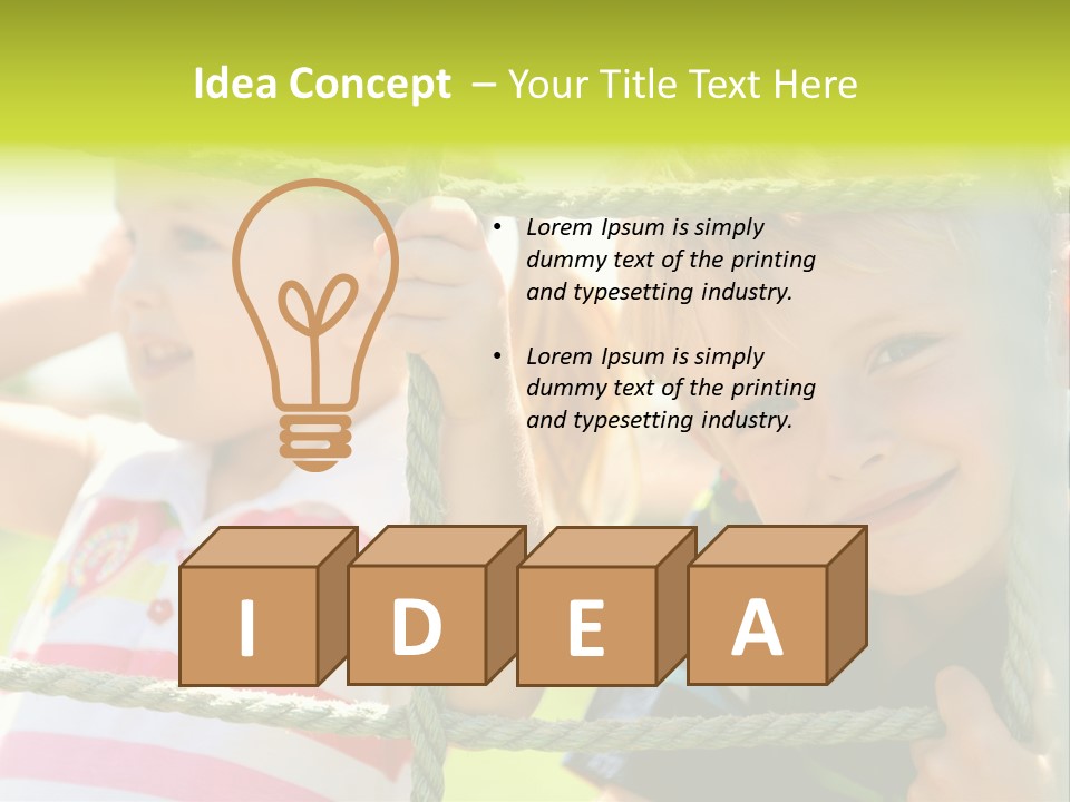 Love Childhood Toddler PowerPoint Template