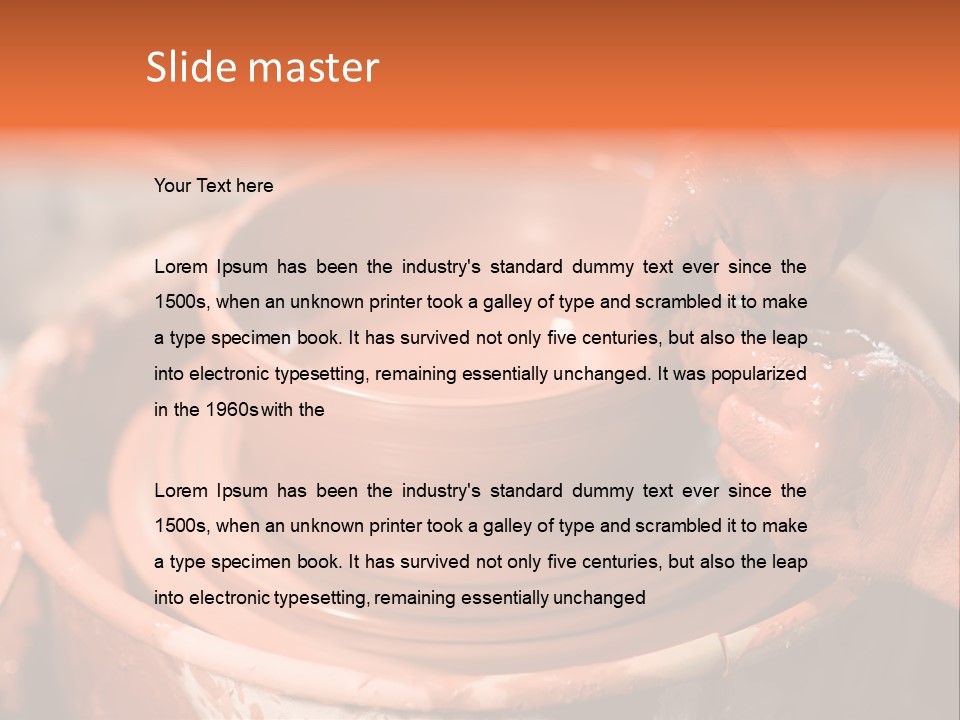 Horizontal Ceramic Retail PowerPoint Template