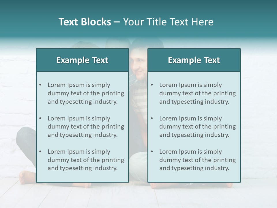 Man Husband Blond PowerPoint Template