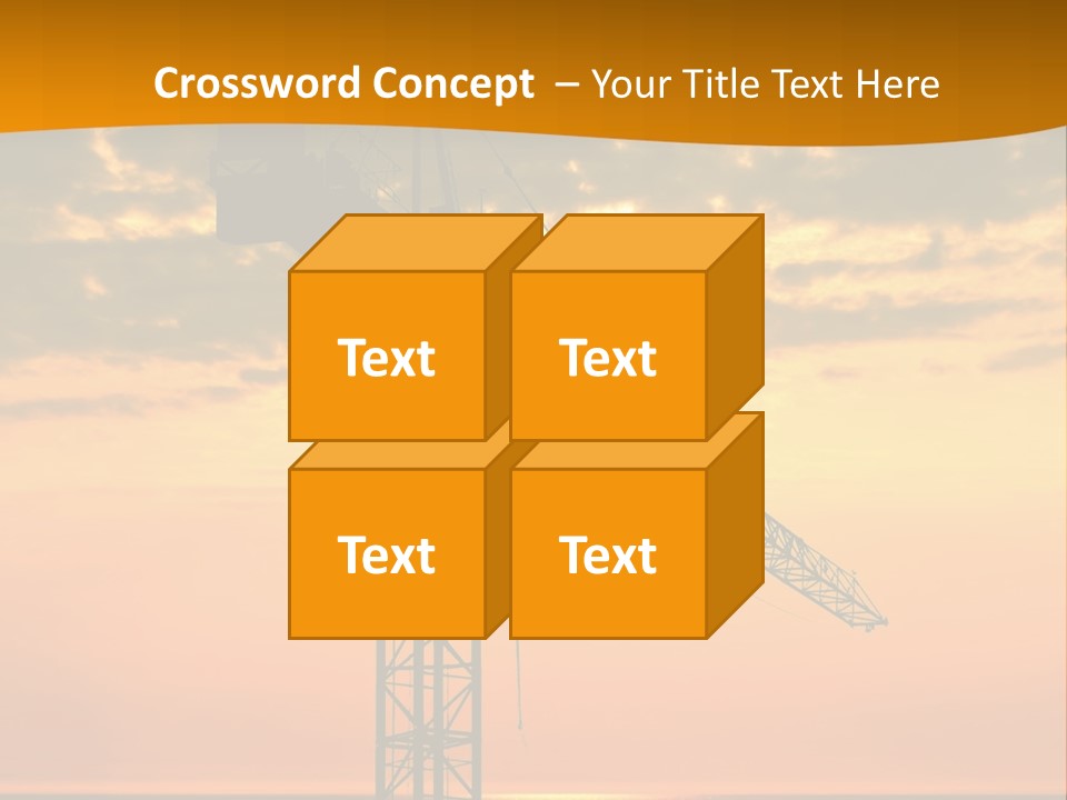 Crane Equipment Work PowerPoint Template