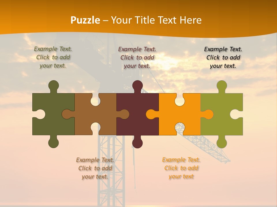 Crane Equipment Work PowerPoint Template