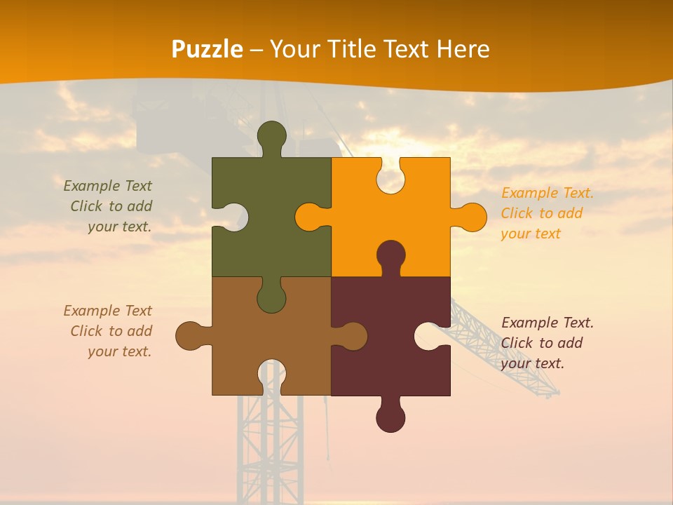 Crane Equipment Work PowerPoint Template