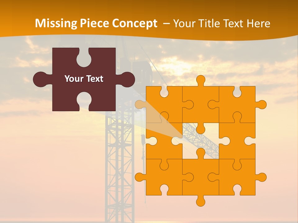 Crane Equipment Work PowerPoint Template