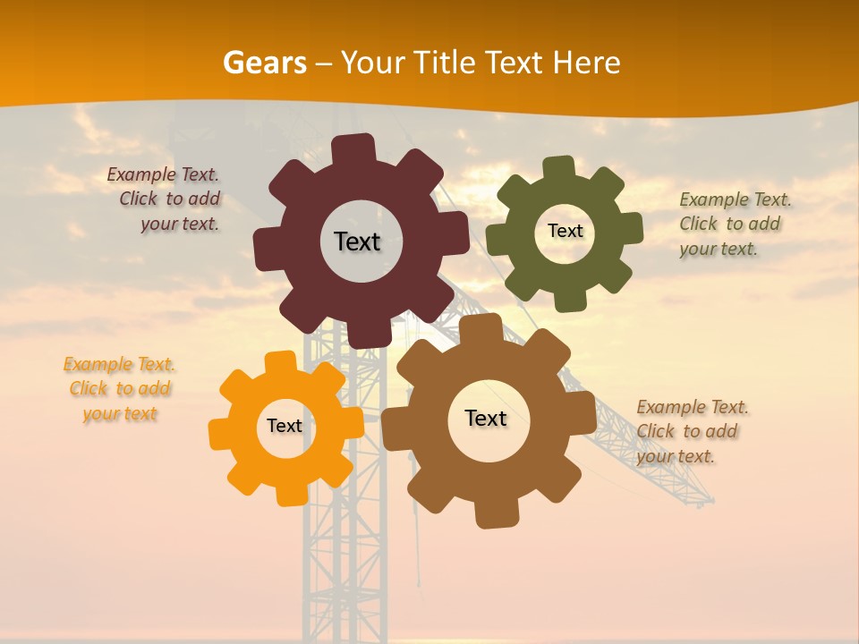 Crane Equipment Work PowerPoint Template