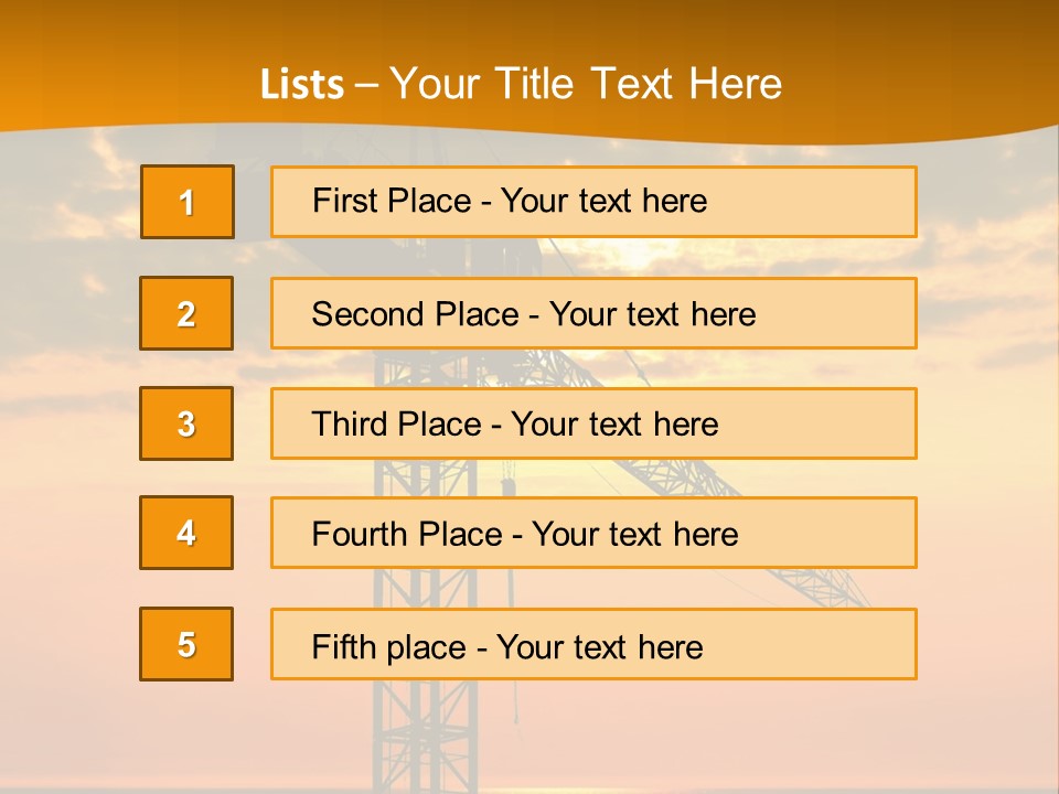 Crane Equipment Work PowerPoint Template