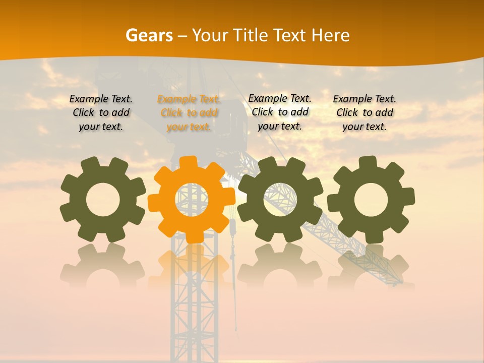 Crane Equipment Work PowerPoint Template