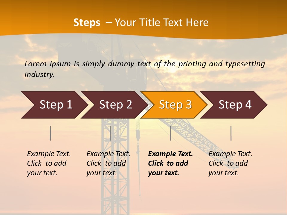 Crane Equipment Work PowerPoint Template