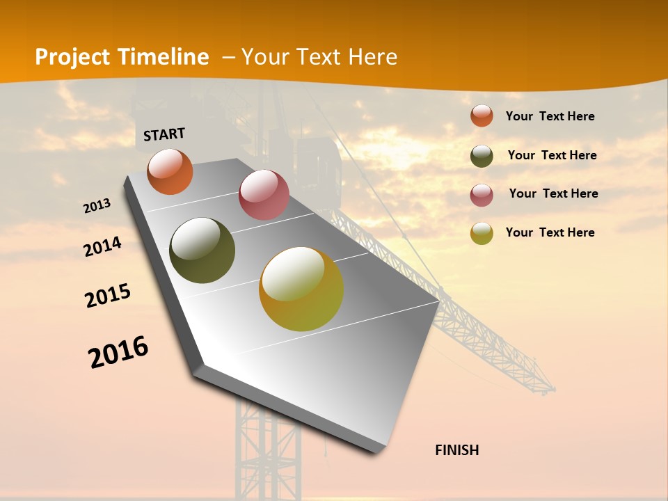 Crane Equipment Work PowerPoint Template