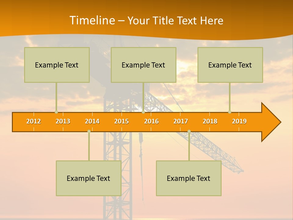 Crane Equipment Work PowerPoint Template