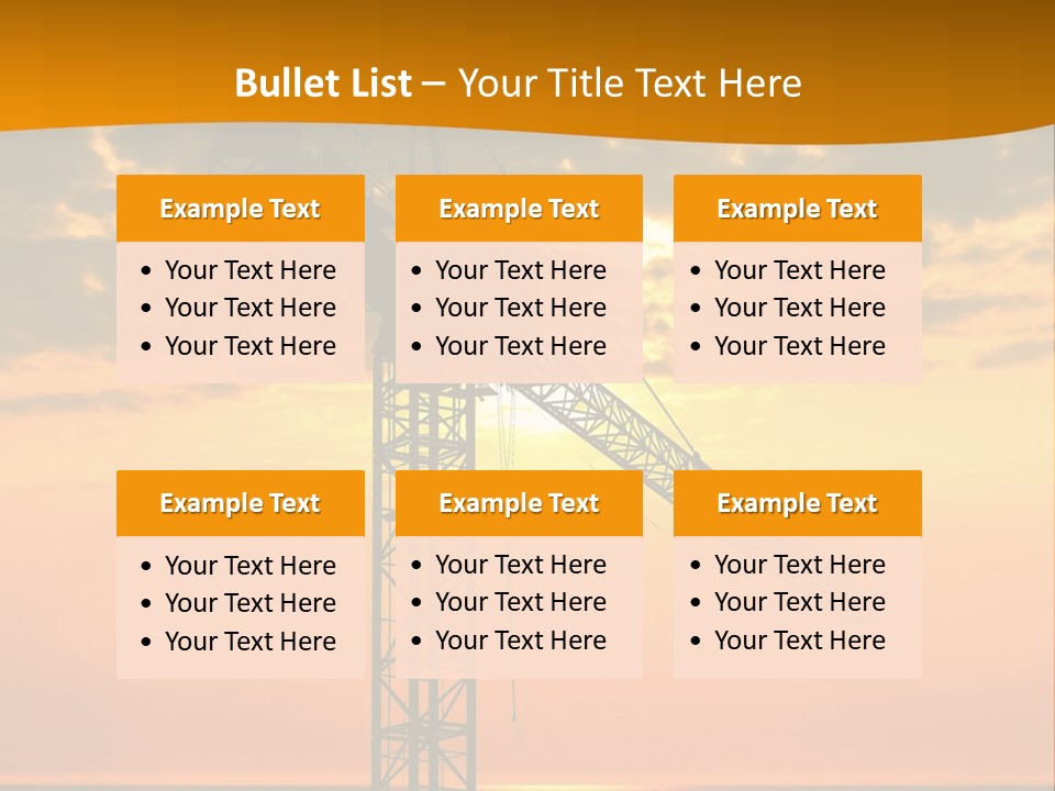 Crane Equipment Work PowerPoint Template