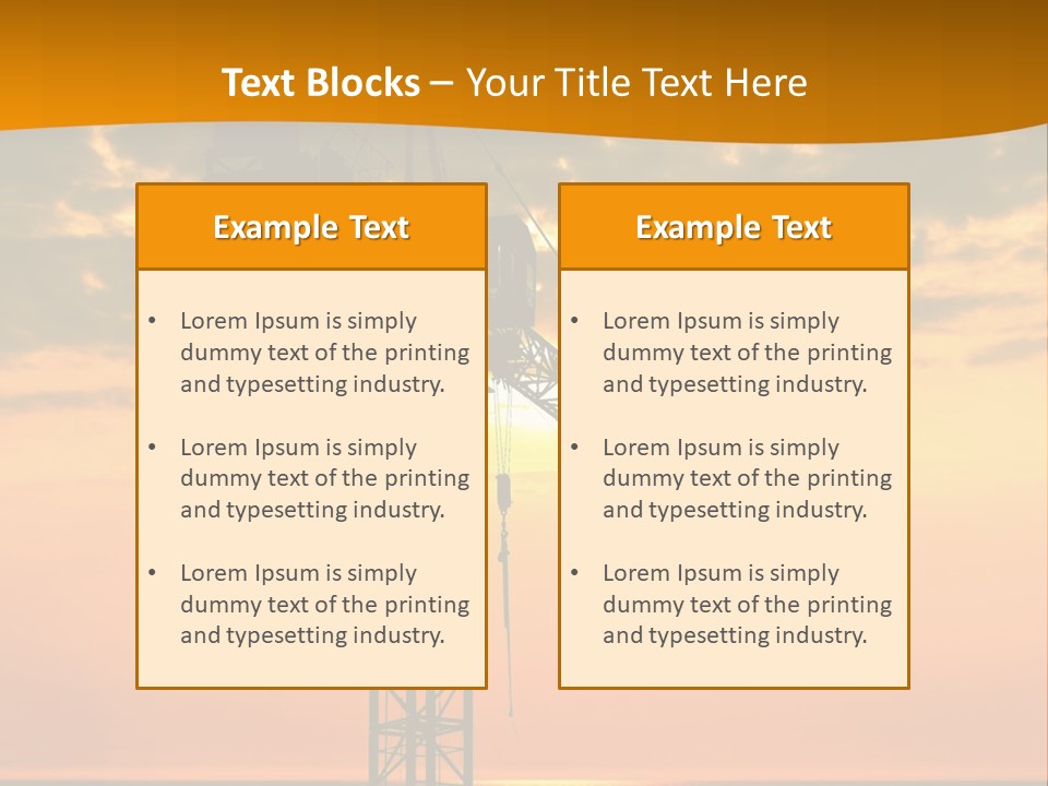 Crane Equipment Work PowerPoint Template