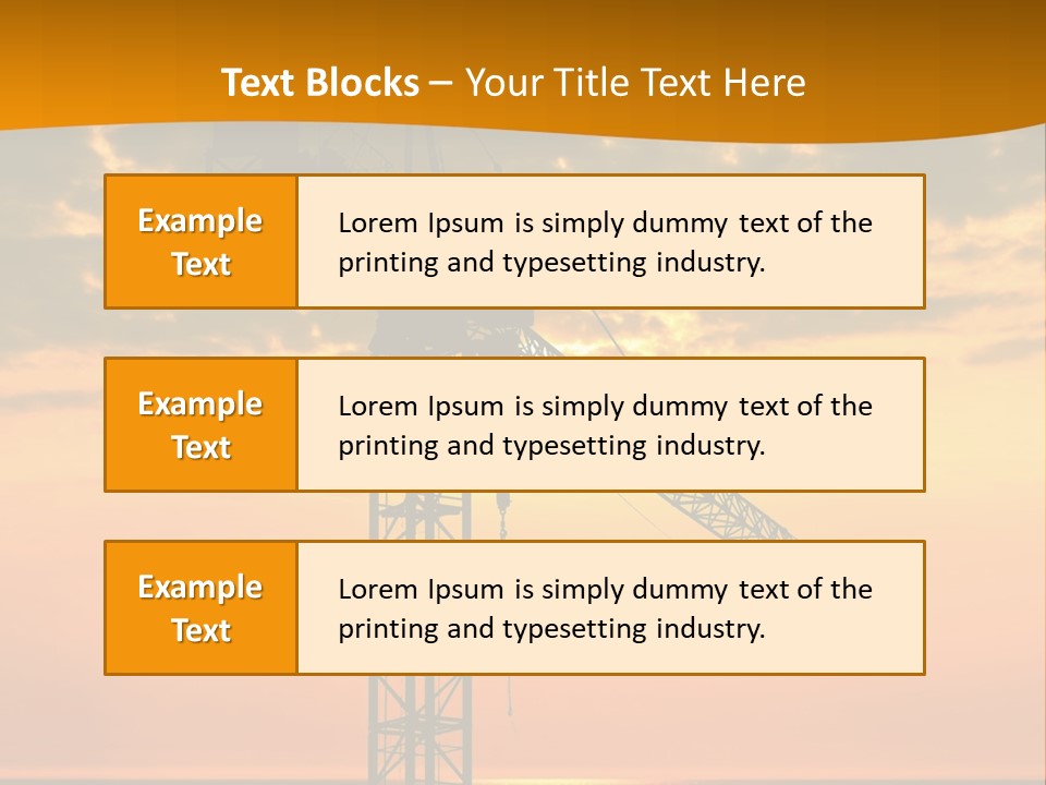 Crane Equipment Work PowerPoint Template