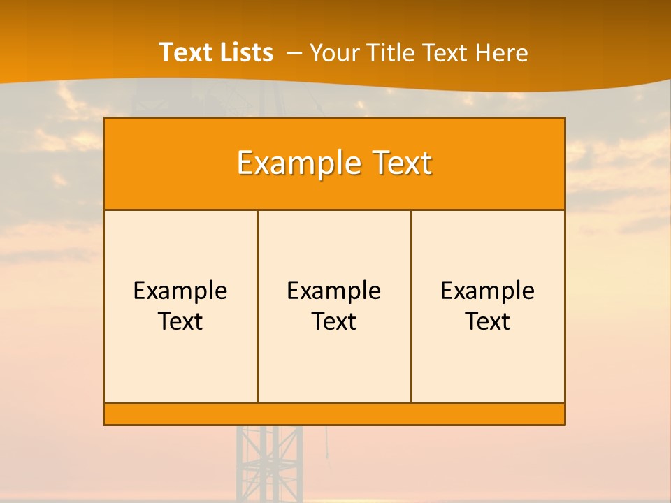 Crane Equipment Work PowerPoint Template