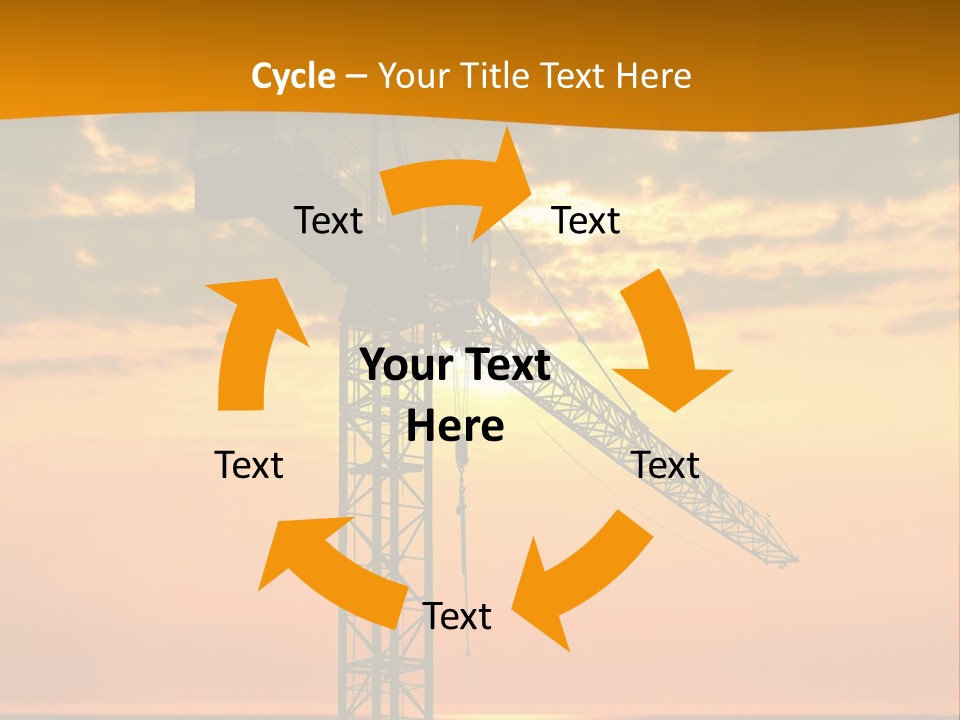Crane Equipment Work PowerPoint Template