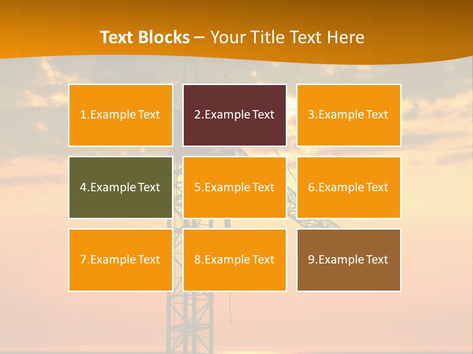 Crane Equipment Work PowerPoint Template