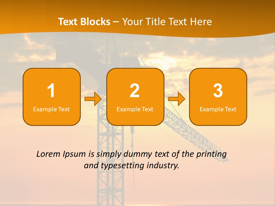 Crane Equipment Work PowerPoint Template
