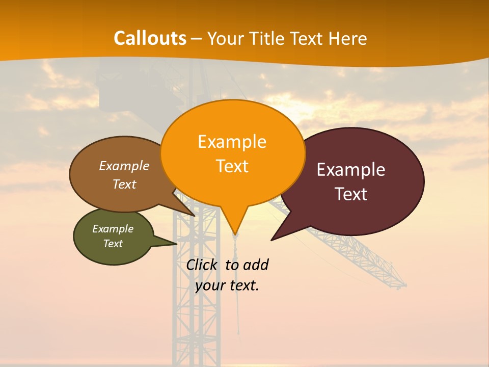 Crane Equipment Work PowerPoint Template