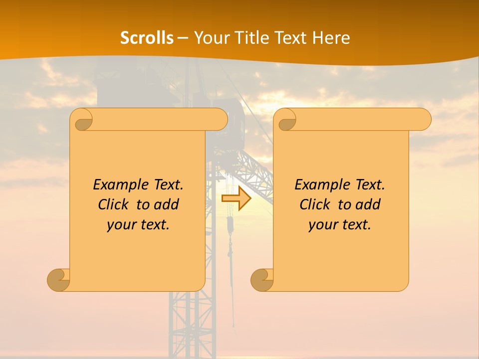Crane Equipment Work PowerPoint Template