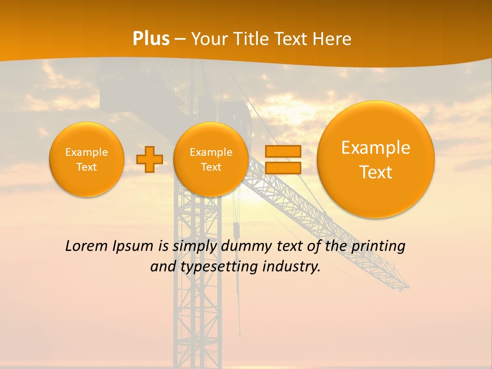 Crane Equipment Work PowerPoint Template