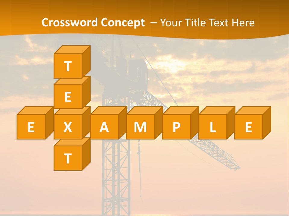 Crane Equipment Work PowerPoint Template
