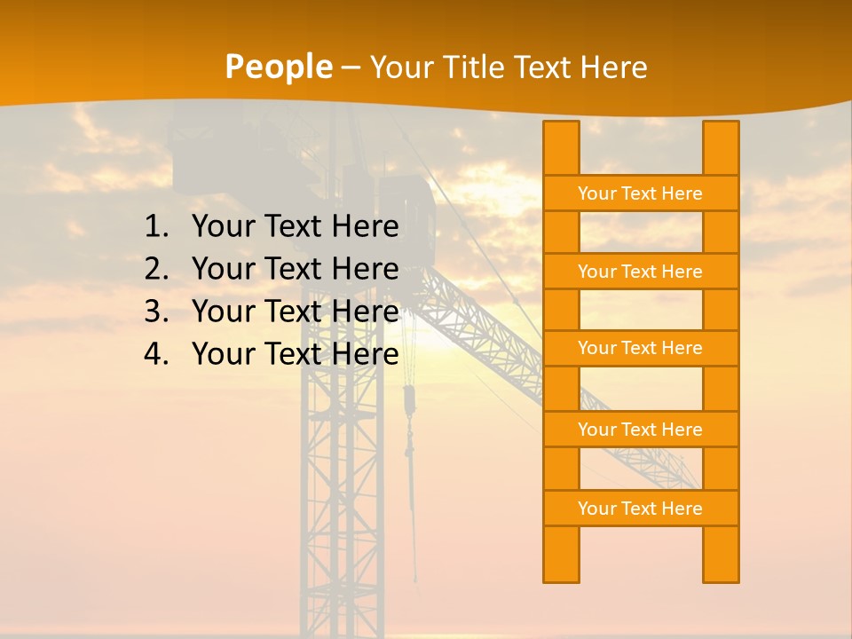 Crane Equipment Work PowerPoint Template