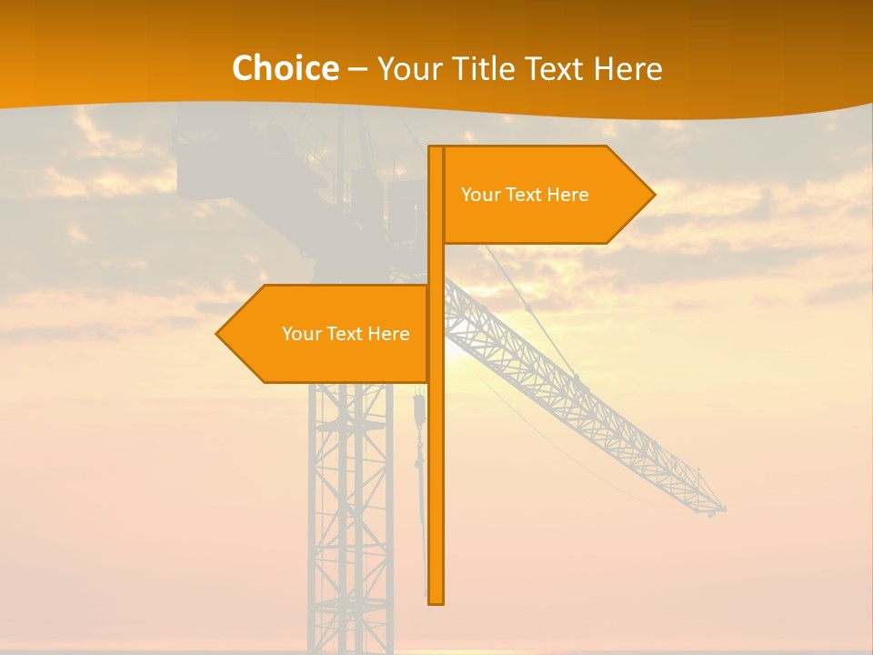 Crane Equipment Work PowerPoint Template