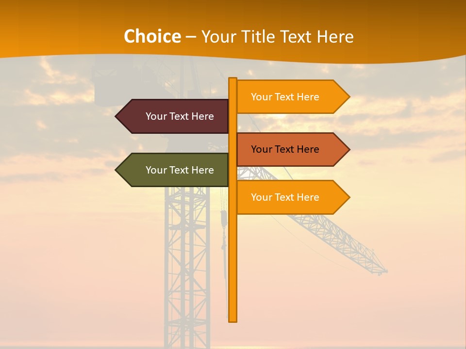 Crane Equipment Work PowerPoint Template