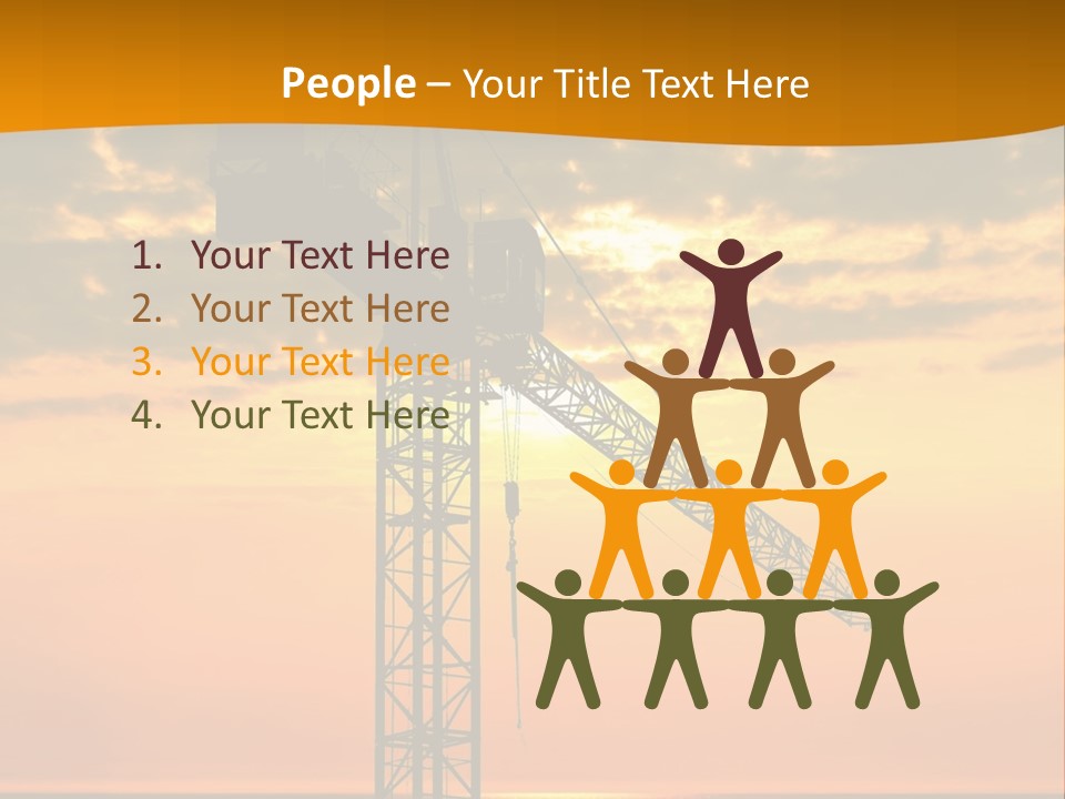 Crane Equipment Work PowerPoint Template