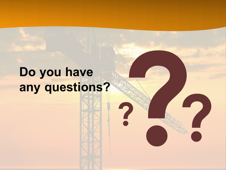 Crane Equipment Work PowerPoint Template