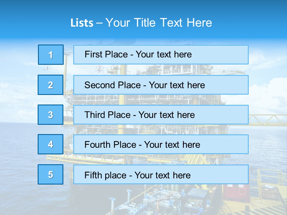 Sea Environment Rigs PowerPoint Template