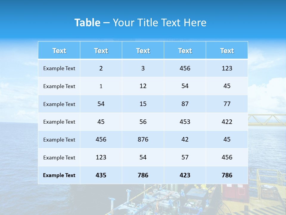 Sea Environment Rigs PowerPoint Template