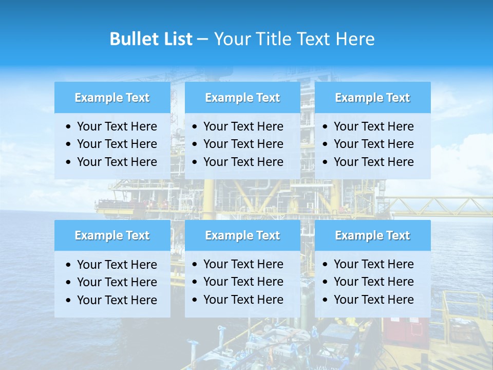 Sea Environment Rigs PowerPoint Template