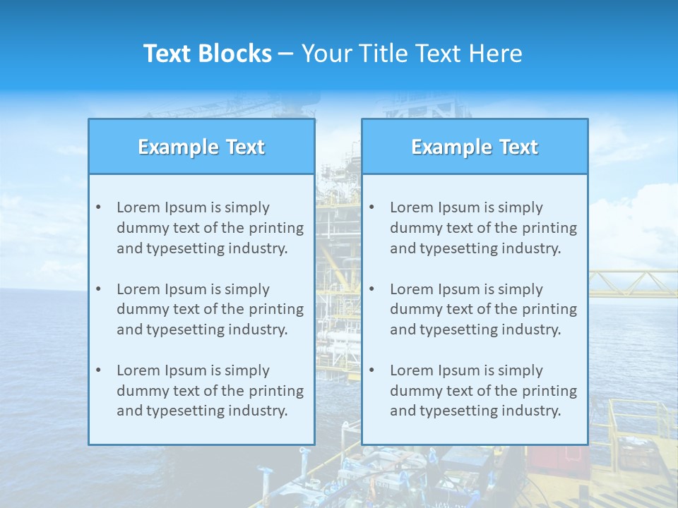 Sea Environment Rigs PowerPoint Template