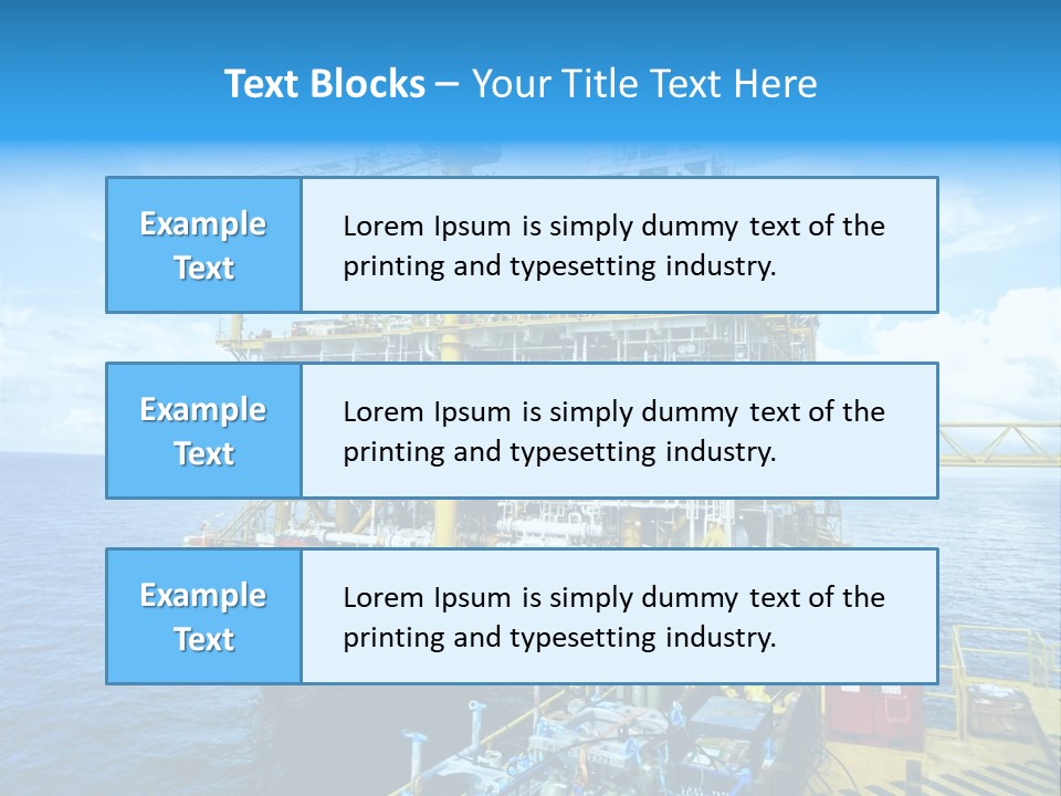 Sea Environment Rigs PowerPoint Template