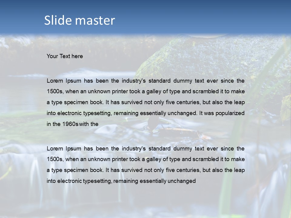 Beautiful Wet Spring PowerPoint Template