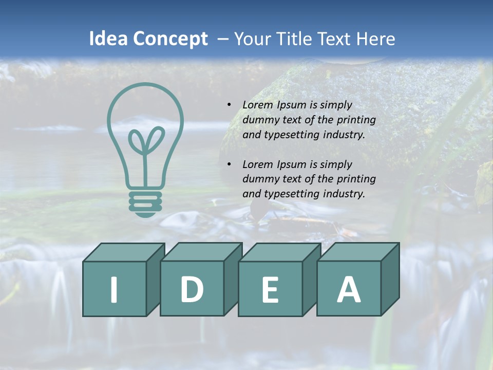 Beautiful Wet Spring PowerPoint Template