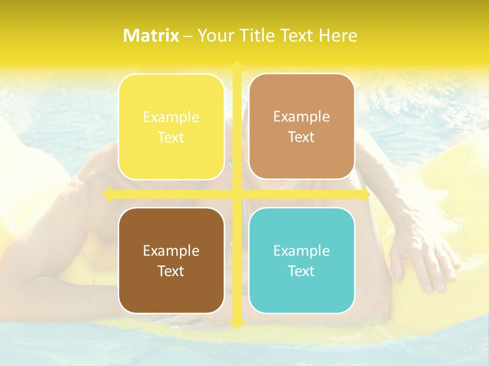 Senior Air Matress Swimming PowerPoint Template