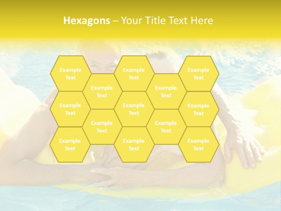 Senior Air Matress Swimming PowerPoint Template