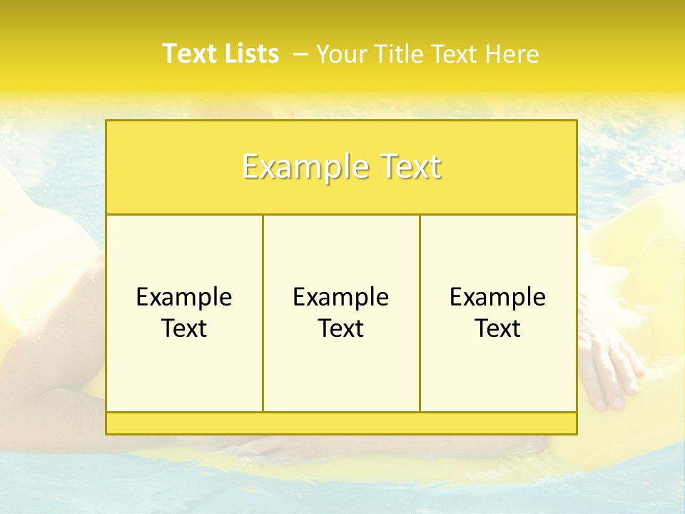 Senior Air Matress Swimming PowerPoint Template