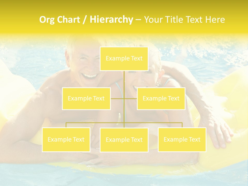 Senior Air Matress Swimming PowerPoint Template