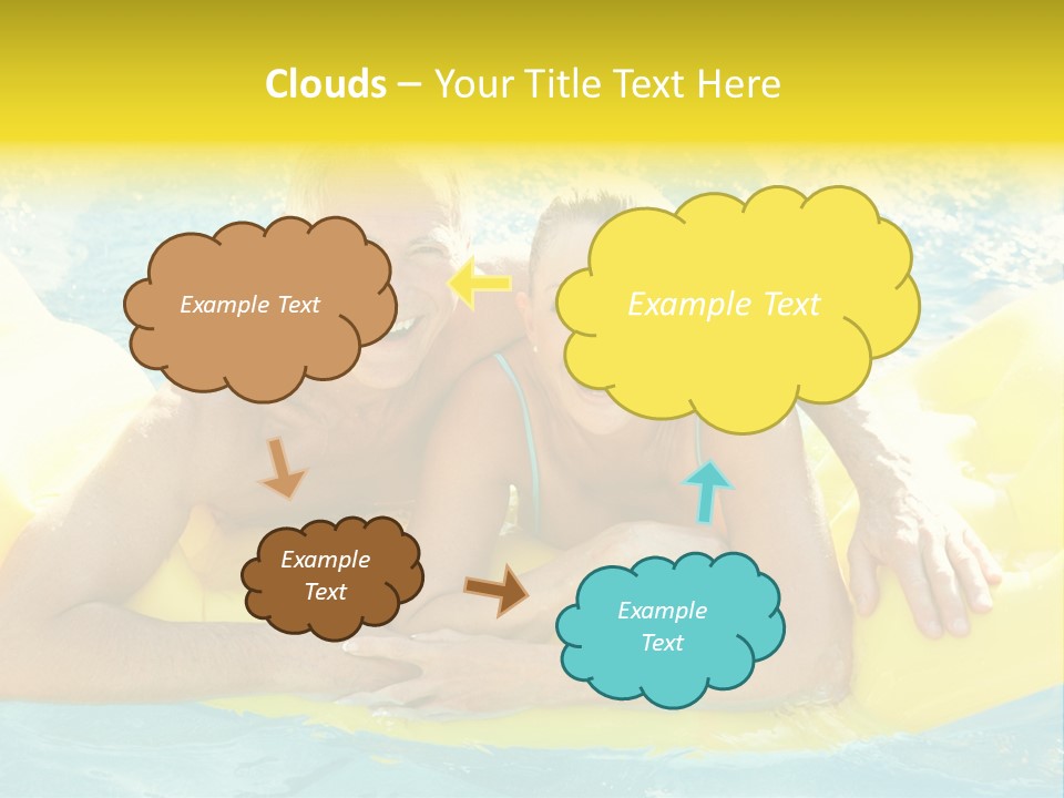 Senior Air Matress Swimming PowerPoint Template
