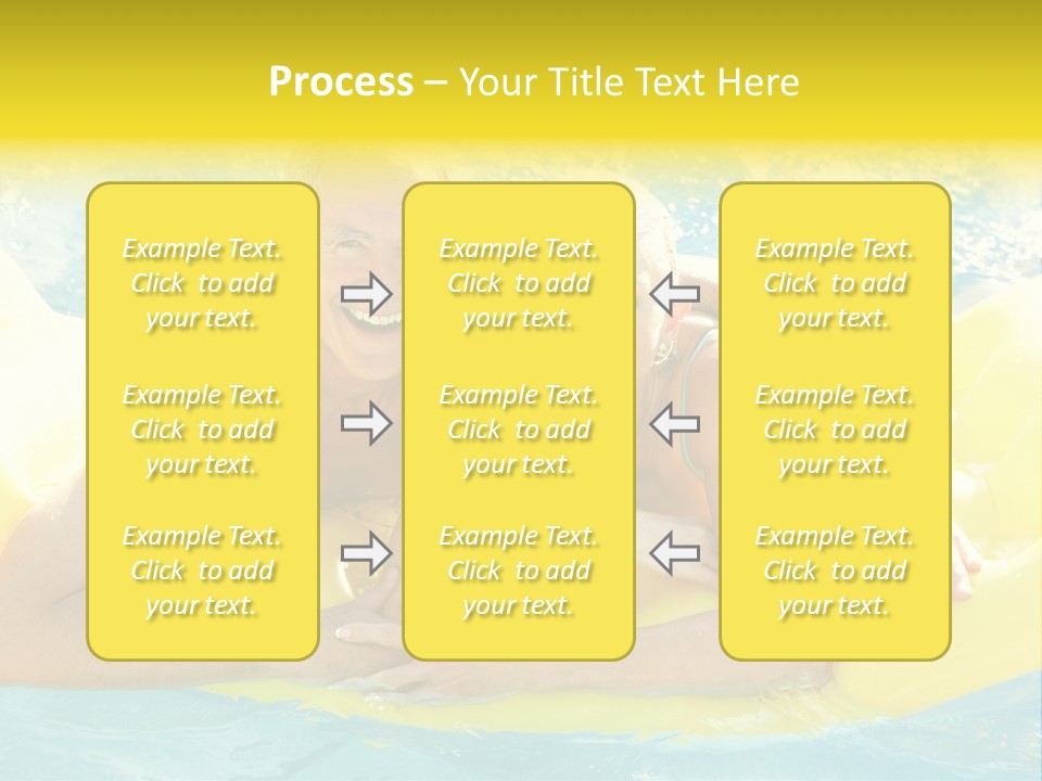 Senior Air Matress Swimming PowerPoint Template